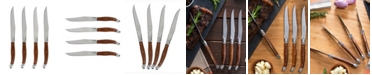 French Home Laguiole Steak Knives Wood Grain, Set Of 4